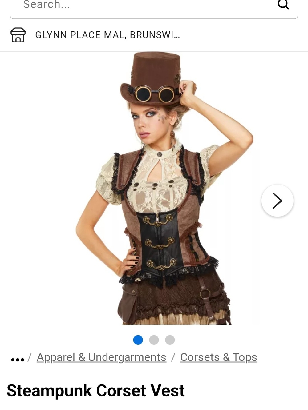 Steampunk Corset Vest in Brown - Classic Gothic Costume